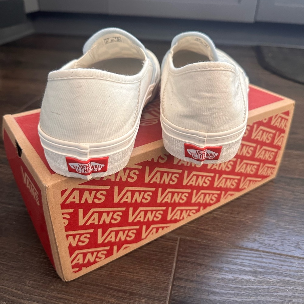 Vans US Open of Surfing Light Blue and White Checkered Slip-Ons, never worn - Picture 6 of 6